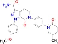 1-(4-Methoxyphenyl)-6-(4-(5-methyl-2-oxopiperidin-1-yl)phenyl)-7-oxo-4,5,6,7-tetrahydro-1H-pyrazol…