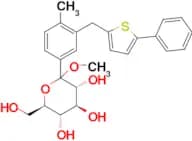 (3R,4S,5S,6R)-6-(hydroxymethyl)-2-methoxy-2-(4-methyl-3-((5-phenylthiophen-2-yl)methyl)phenyl)tetr…