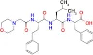 (S)-2-((S)-4-Methyl-2-((S)-2-(2-morpholinoacetamido)-4-phenylbutanamido)pentanamido)-3-phenylpropa…