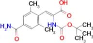 (Z)-2-((tert-butoxycarbonyl)amino)-3-(4-carbamoyl-2,6-dimethylphenyl)acrylic acid