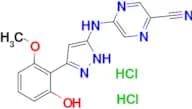 5-{[3-(2-hydroxy-6-methoxyphenyl)-1H-pyrazol-5-yl]amino}pyrazine-2-carbonitrile dihydrochloride