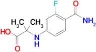 2-((4-Carbamoyl-3-fluorophenyl)amino)-2-methylpropanoic acid