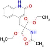 Diethyl 2-acetamido-2-((2-oxo-1,2-dihydroquinolin-4-yl)methyl)malonate