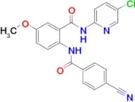 N-(5-chloropyridin-2-yl)-2-(4-cyanobenzamido)-5-methoxybenzamide