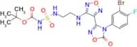 Tert-Butyl N-(2-((4-(4-(3-bromo-4-fluorophenyl)-5-oxo-4,5-dihydro-1,2,4-oxadiazol-3-yl)-1,2,5-oxad…