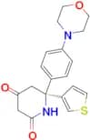 (6S)-6-[4-(morpholin-4-yl)phenyl]-6-(thiophen-3-yl)piperidine-2,4-dione