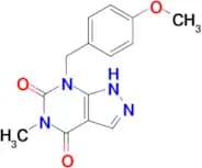 7-[(4-methoxyphenyl)methyl]-5-methyl-1H,4H,5H,6H,7H-pyrazolo[3,4-d]pyrimidine-4,6-dione