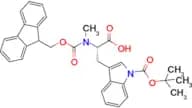 (S)-2-((((9H-Fluoren-9-yl)methoxy)carbonyl)(methyl)amino)-3-(1-(tert-butoxycarbonyl)-1H-indol-3-yl…