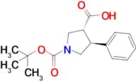 (3R,4S)-1-(Tert-butoxycarbonyl)-4-phenylpyrrolidine-3-carboxylic acid
