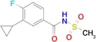 3-Cyclopropyl-4-fluoro-N-(methylsulfonyl)benzamide