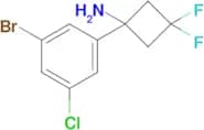 1-(3-Bromo-5-chlorophenyl)-3,3-difluorocyclobutan-1-amine