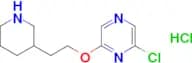 2-Chloro-6-(2-(piperidin-3-yl)ethoxy)pyrazine hydrochloride