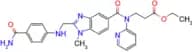 ETHYL 3-(2-((4-CARBAMOYLPHENYLAMINO)METHYL)-1-METHYL-N-(PYRIDIN-2-YL)-1H-BENZO[D]IMIDAZOLE-5-CARBO…