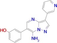 3-(7-AMINO-3-(PYRIDIN-3-YL)PYRAZOLO[1,5-A]PYRIMIDIN-6-YL)PHENOL