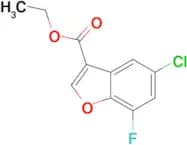 ETHYL 5-CHLORO-7-FLUOROBENZOFURAN-3-CARBOXYLATE