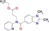 ETHYL 3-(1,2-DIMETHYL-N-(PYRIDIN-2-YL)-1H-BENZO[D]IMIDAZOLE-5-CARBOXAMIDO)PROPANOATE