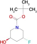 TERT-BUTYL (3R,5R)-3-FLUORO-5-HYDROXYPIPERIDINE-1-CARBOXYLATE