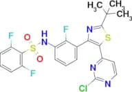 N-(3-(2-(TERT-BUTYL)-5-(2-CHLOROPYRIMIDIN-4-YL)THIAZOL-4-YL)-2-FLUOROPHENYL)-2,6-DIFLUOROBENZENESU…