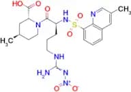 (2R,4R)-4-methyl-1-[(2S)-2-(3-methylquinoline-8-sulfonamido)-5-(N''-nitrocarbamimidamido)pentanoyl…