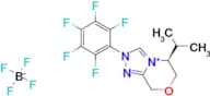 (S)-5-isopropyl-2-(perfluorophenyl)-2,5,6,8-tetrahydro-[1,2,4]triazolo[3,4-c][1,4]oxazin-4-iumtetr…