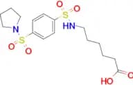 6-({[4-(pyrrolidin-1-ylsulfonyl)phenyl]sulfonyl}amino)hexanoic acid