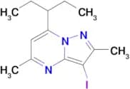 3-Iodo-2,5-dimethyl-7-(pentan-3-yl)pyrazolo[1,5-a]pyrimidine