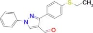 3-(4-(Ethylthio)phenyl)-1-phenyl-1H-pyrazole-4-carbaldehyde