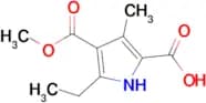 5-Ethyl-4-(methoxycarbonyl)-3-methyl-1H-pyrrole-2-carboxylic acid