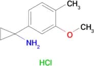 1-(3-Methoxy-4-methylphenyl)cyclopropan-1-amine hydrochloride