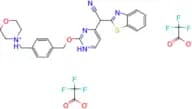 4-(4-((4-(Benzo[d]thiazol-2-yl(cyano)methyl)pyrimidin-1-ium-2-yloxy)methyl)benzyl)morpholin-4-ium …