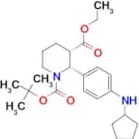 (2R,3S)-1-tert-butyl 3-ethyl 2-(4-(cyclopentylamino)phenyl)piperidine-1,3-dicarboxylate