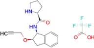 (S)-N-((1S,2R)-2-(prop-2-yn-1-yloxy)-2,3-dihydro-1H-inden-1-yl)pyrrolidine-2-carboxamide 2,2,2-tri…