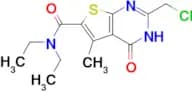 2-(Chloromethyl)-N,N-diethyl-1,4-dihydro-5-methyl-4-oxothieno[2,3-d]pyrimidine-6-carboxamide