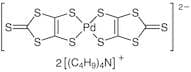 Bis(tetrabutylammonium) Bis(1,3-dithiole-2-thione-4,5-dithiolato)palladium(II)