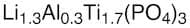 Lithium Aluminum Titanium Phosphate (Li1.3Al0.3Ti1.7(PO4)3)