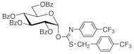 2,3,4,6-Tetra-O-benzoyl-α-D-glucopyranosyl p-Trifluoromethylbenzylthio-N-(p-trifluoromethylphenyl)…