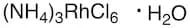 Ammonium Hexachlororhodate(III) Monohydrate