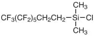 Chlorodimethyl(3,3,4,4,5,5,6,6,7,7,8,8,8-tridecafluoro-n-octyl)silane (stabilized with Copper chip)
