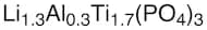 Lithium Aluminum Titanium Phosphate (Li1.3Al0.3Ti1.7(PO4)3)