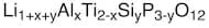 LATSP (Li1+x+yAlxTi2-xSiyP3-yO12)