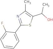 1-[2-(2-Fluorophenyl)-4-methyl-1,3-thiazol-5-yl]ethan-1-ol