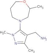 [1,3-Dimethyl-5-(2-methyl-1,4-oxazepan-4-yl)-1H-pyrazol-4-yl]methanamine