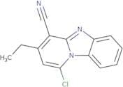 13-Chloro-11-ethyl-1,8-diazatricyclo[7.4.0.0,2,7]trideca-2,4,6,8,10,12-hexaene-10-carbonitrile