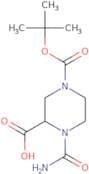4-[(tert-Butoxy)carbonyl]-1-carbamoylpiperazine-2-carboxylic acid