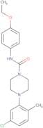 (4-(5-chloro-2-methylphenyl)piperazinyl)-N-(4-ethoxyphenyl)formamide
