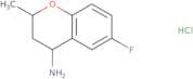 (4S)-6-Fluoro-2-methyl-3,4-dihydro-2H-1-benzopyran-4-amine hydrochloride