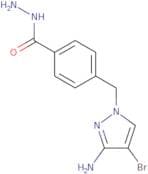 4-[(3-Amino-4-bromo-1H-pyrazol-1-yl)methyl]benzohydrazide