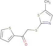 2-[(5-Methyl-1,3-thiazol-2-yl)sulfanyl]-1-(thiophen-2-yl)ethan-1-one