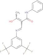 2-Acetyl-3-((3,5-bis(trifluoromethyl)phenyl)amino)-N-phenylprop-2-enamide