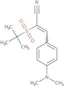 3-(4-(dimethylamino)phenyl)-2-((tert-butyl)sulfonyl)prop-2-enenitrile